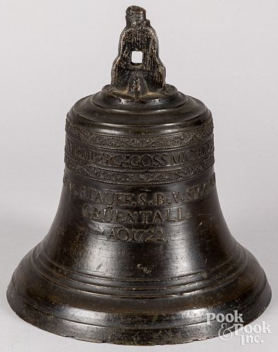 GERMAN BRONZE BELL, DATED