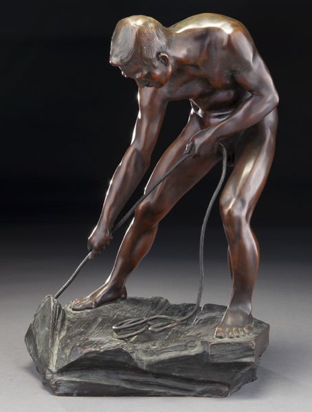 German bronze sculpture of a nude