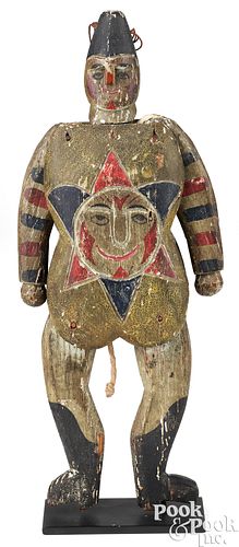 GERMAN CARVED AND PAINTED JUMPING