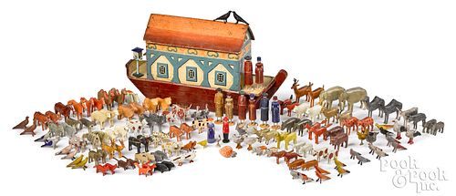 GERMAN CARVED AND PAINTED NOAH'S