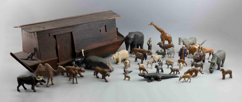 GERMAN CARVED AND PAINTED WOODEN