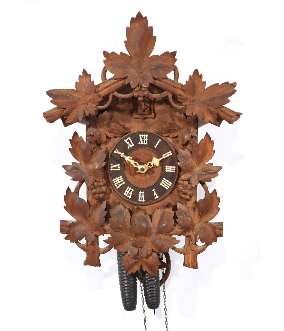 GERMAN CARVED CUCKOO CLOCKBlack