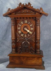 German carved walnut 2 note tr