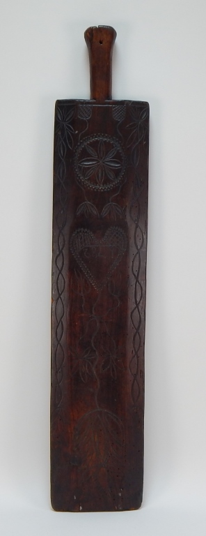 GERMAN CARVED WOOD BED PRESS