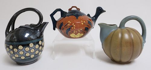 GERMAN CERAMIC TEAPOT & TWO