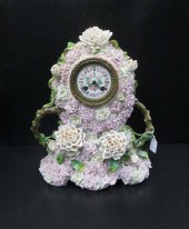 GERMAN CHINA-CASED MANTEL CLOC