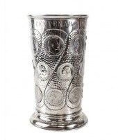 GERMAN COIN MOUNTED SILVER VAS