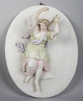 GERMAN COLORED BISCUIT PORCELA