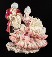 GERMAN DRESDEN LACE PORCELAIN