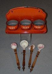 GERMAN ENAMEL WALL SOUP HOLDER