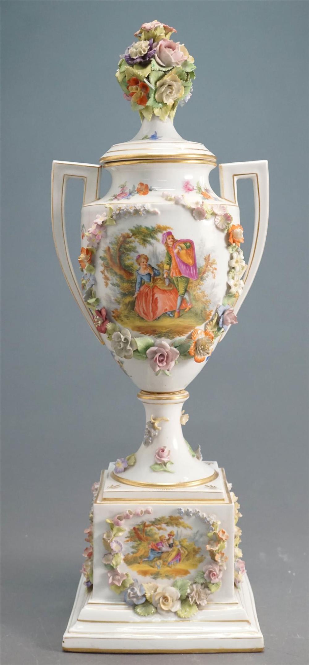 GERMAN FLORAL ENCRUSTED AND