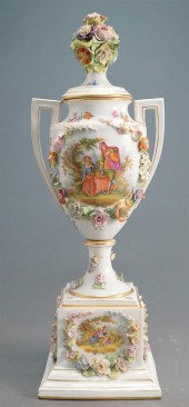 GERMAN FLORAL ENCRUSTED AND DE