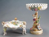 GERMAN FLORAL ENCRUSTED COMPOT