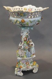 GERMAN FLORAL ENCRUSTED FIGURA