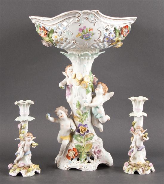 German floral painted porcelain