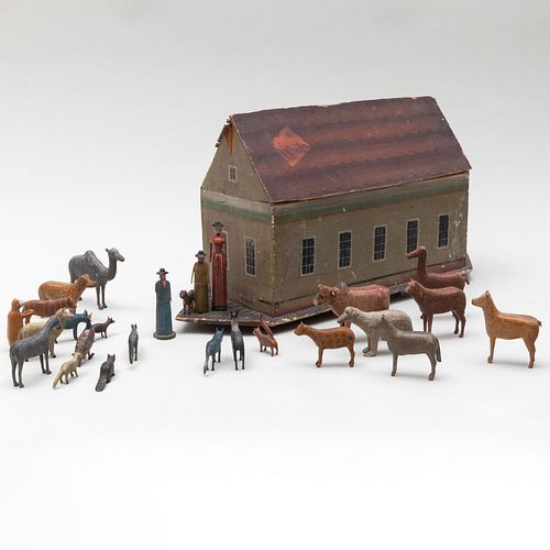 GERMAN FOLK ART PAINTED WOOD
