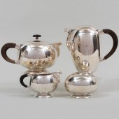 GERMAN FOUR PIECE SILVER TEA A