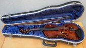 GERMAN FRUITWOOD VIOLIN AND BO