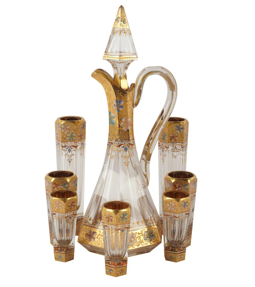 GERMAN GILT & ENAMELED GLASS