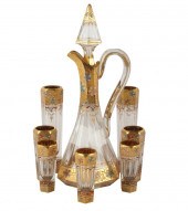 GERMAN GILT & ENAMELED GLASS D