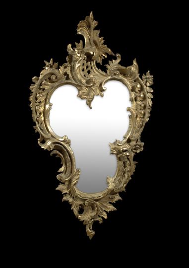 German Giltwood Looking Glass, 