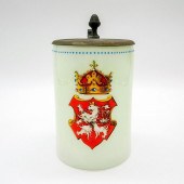 GERMAN GLASS BEER STEINAdorn w