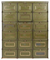 GERMAN GREEN-PAINTED METAL MAI