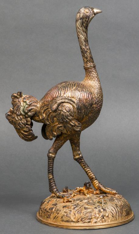 GERMAN HANAU SILVER OSTRICH