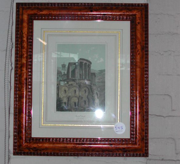 German Hand-Colored Lithograph, 