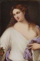 GERMAN HAND-PAINTED PORCELAIN