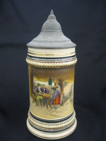 German Handpainted Pottery Stein