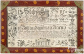 GERMAN INK ON PAPER FRAKTUR BI