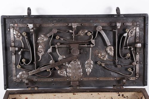 GERMAN IRON STRONGBOX, 17TH -