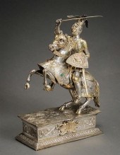 GERMAN JEWELED PARTIAL GILT SI