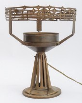 GERMAN JUGENDSTIL BRASS LAMP B