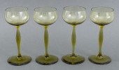 GERMAN JUGENDSTIL GREEN GLASS