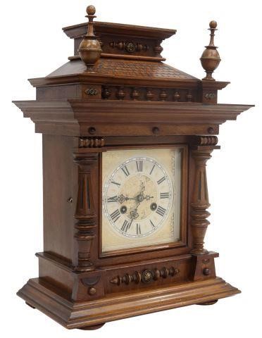 GERMAN JUNGHANS CARVED WALNUT