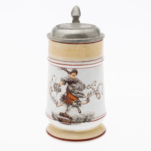 GERMAN LITHOPHANE BEER STEIN,