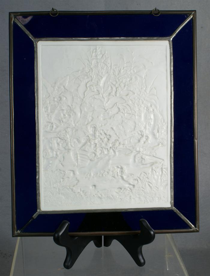 German Lithophane in a stained