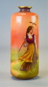 GERMAN LUSCIAN WARE CABINET VA
