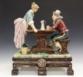 GERMAN MAJOLICA FIGURAL GROUPA