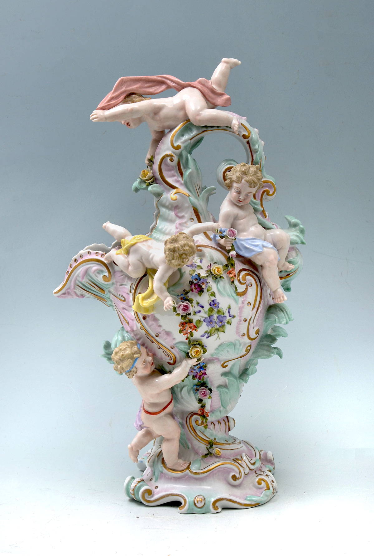 GERMAN MEISSEN STYLE PITCHER WITH