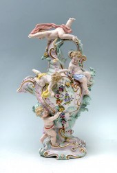 GERMAN MEISSEN STYLE PITCHER W