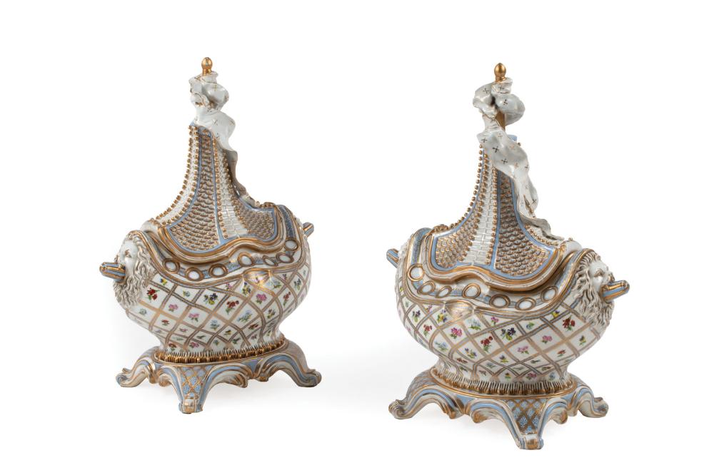 GERMAN MEISSEN-STYLE PORCELAIN