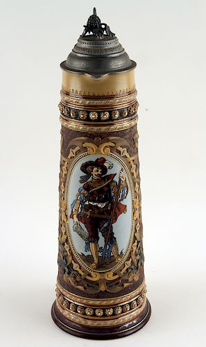 GERMAN METTLACH BEER STEIN #1498