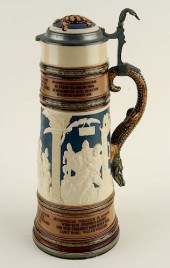 GERMAN METTLACH BEER STEIN #21