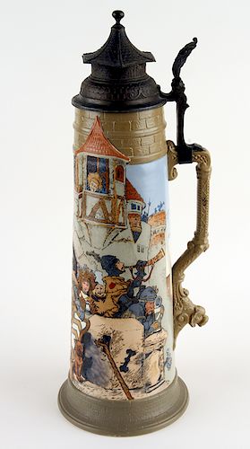 GERMAN METTLACH BEER STEIN #2524