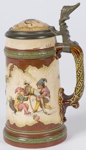 German Mettlach Beer Stein Ger