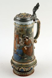 GERMAN METTLACH BEER STEIN HIL