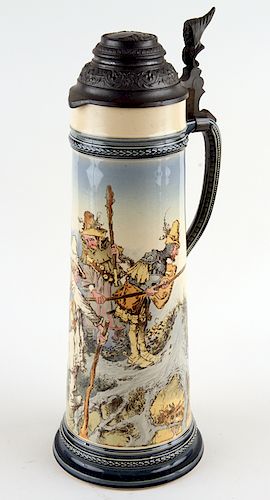 GERMAN METTLACH BEER STEIN THE